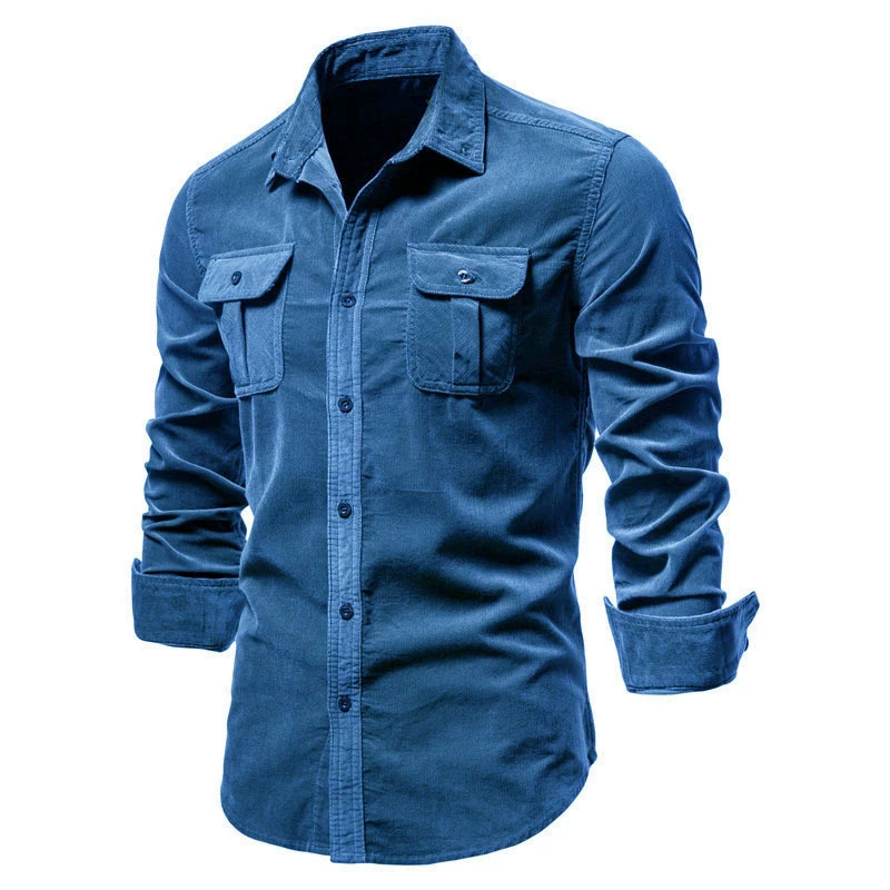 Men's Corduroy Casual Shirt Ja - Corduroy Button Up Shirt Men recension och pris