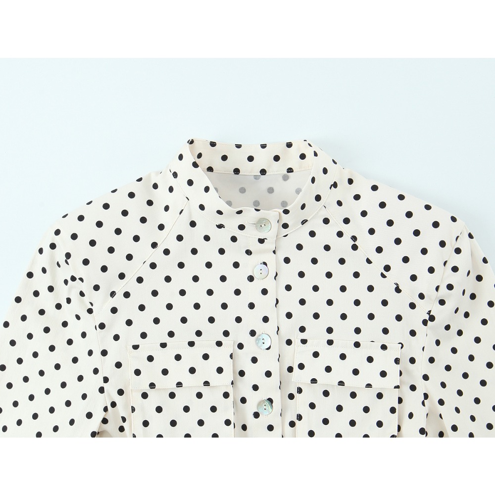 Elegant Chic Fitted Polka Dot  - Jackets recension och pris