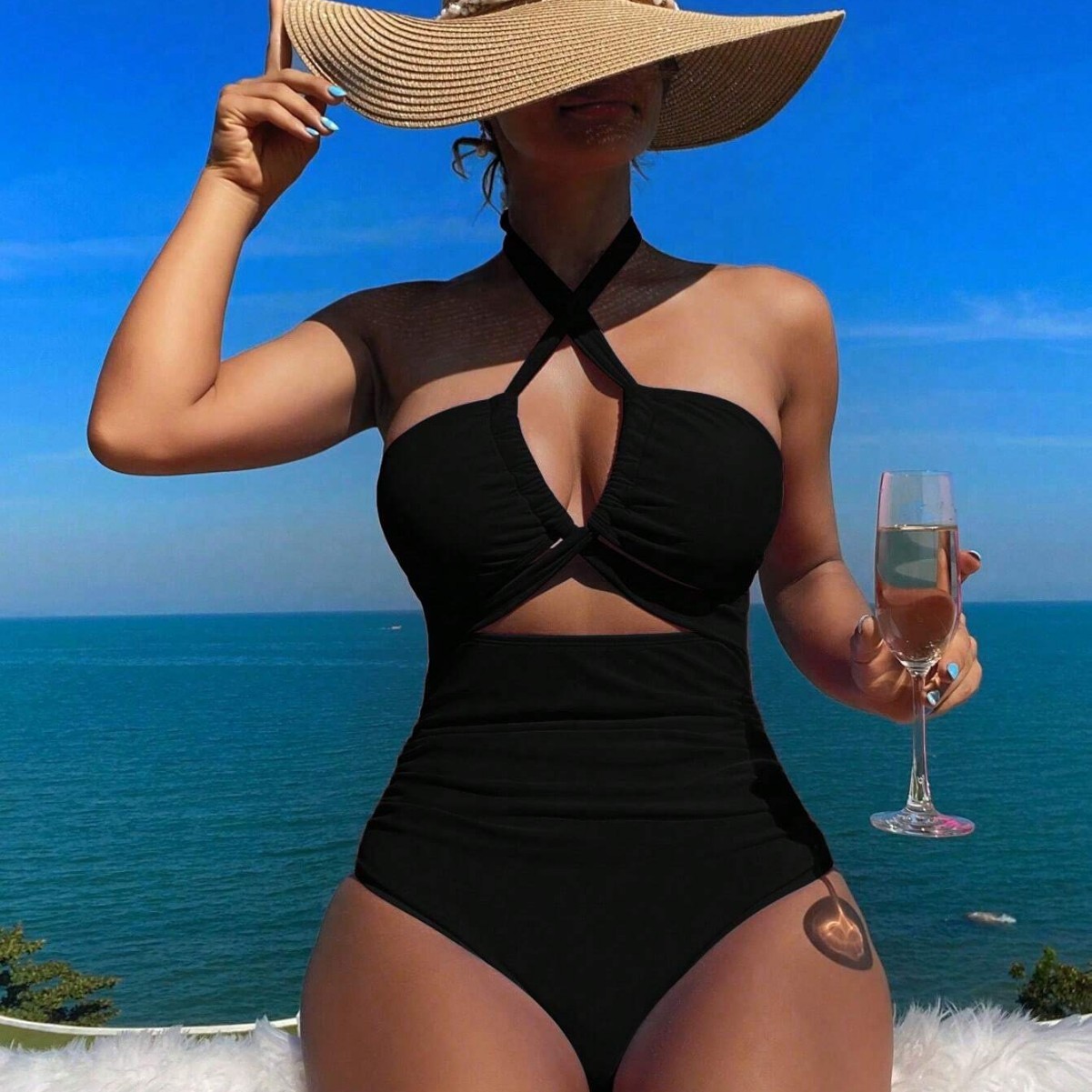 Women Swimsuit Halter Neck Sol - Suits recension och pris