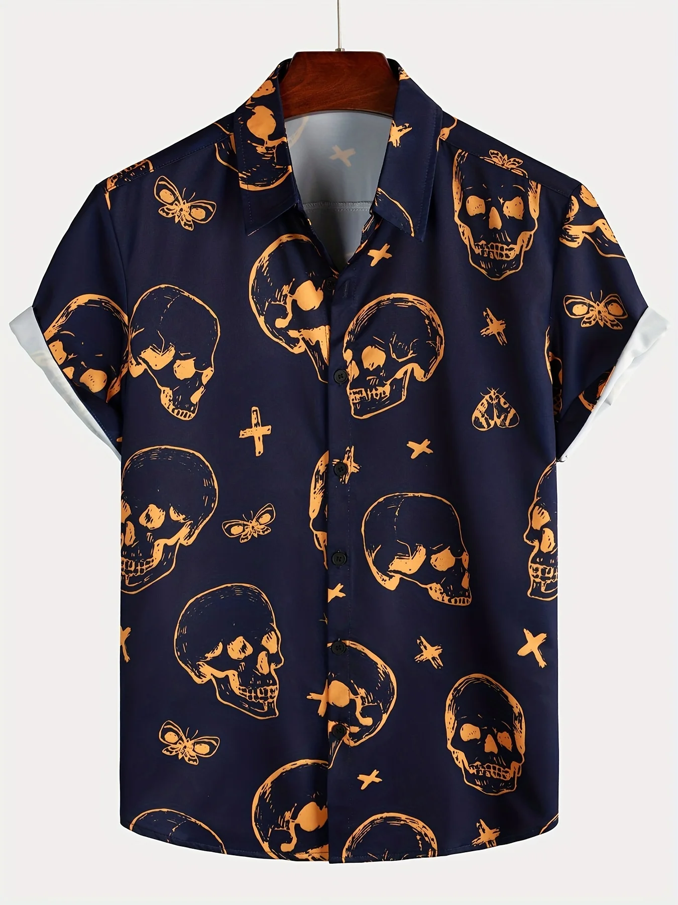 Vintage Horror Skull Crossbone - Vintage Hawaiian Floral Shirt recension och pris