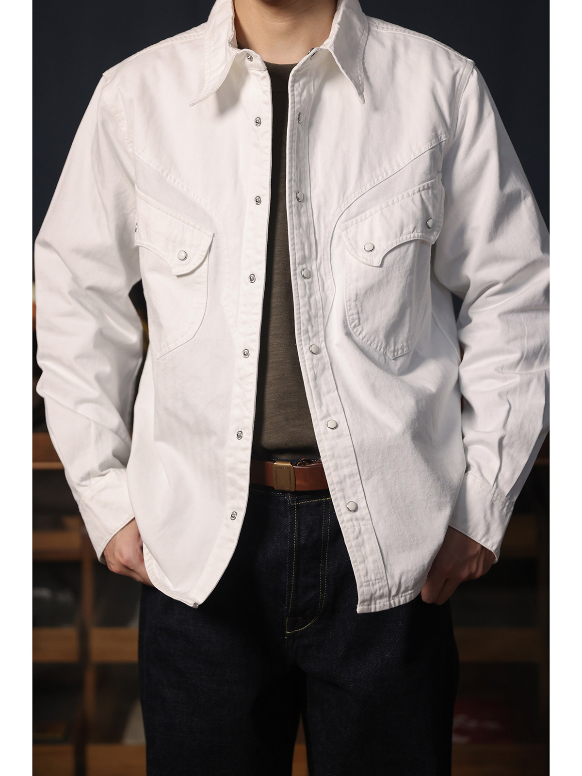 Cowboy Western Snap Shirt Simp - Mens Western Denim Pearl Snap Shirt recension och pris
