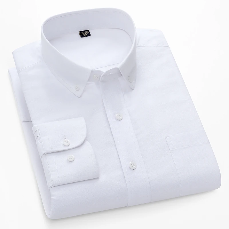 100%cotton oxford long-sleeve  - Oxford Cotton Casual Shirt Business recension och pris