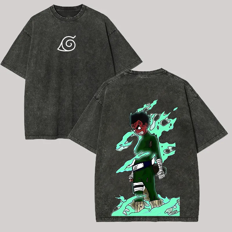 Rock Lee Eight Gates T Shirt N - Acid Wash Vintage Graphic T Shirt recension och pris