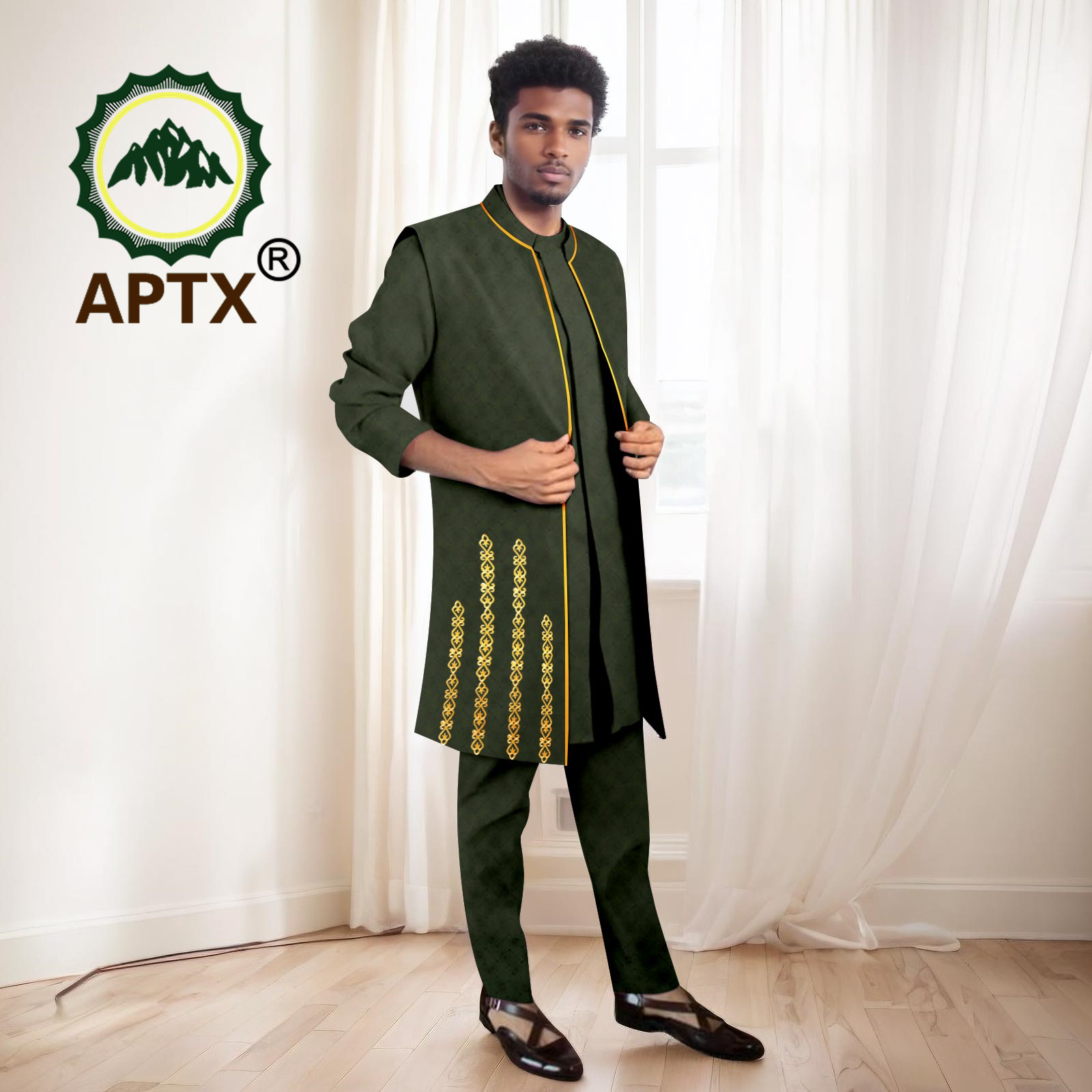 African Men Suits High Quality - Mandarin Collar Formal Shirt Slim Fit recension och pris