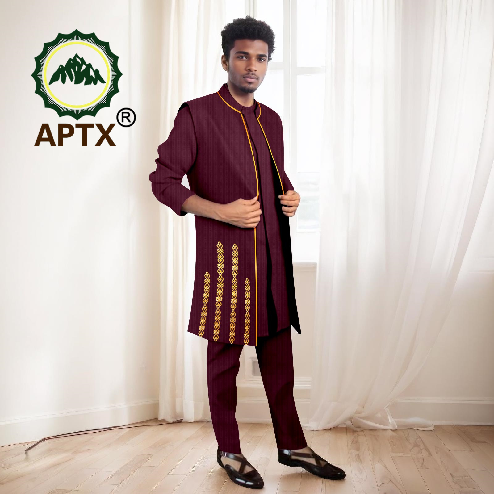 African Men Suits High Quality - Mandarin Collar Formal Shirt Slim Fit recension och pris