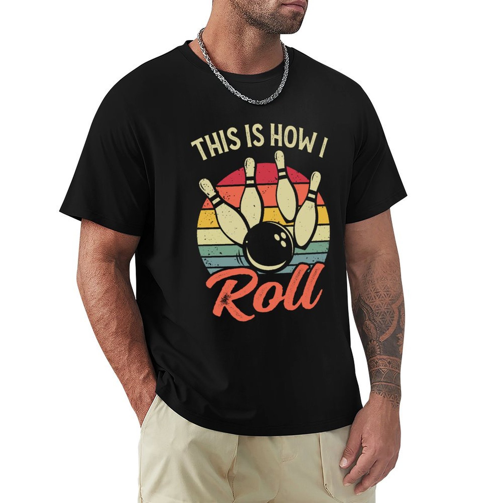 This Is How I Roll Retro Bowli - Short Sleeve Bowling Shirt Retro recension och pris