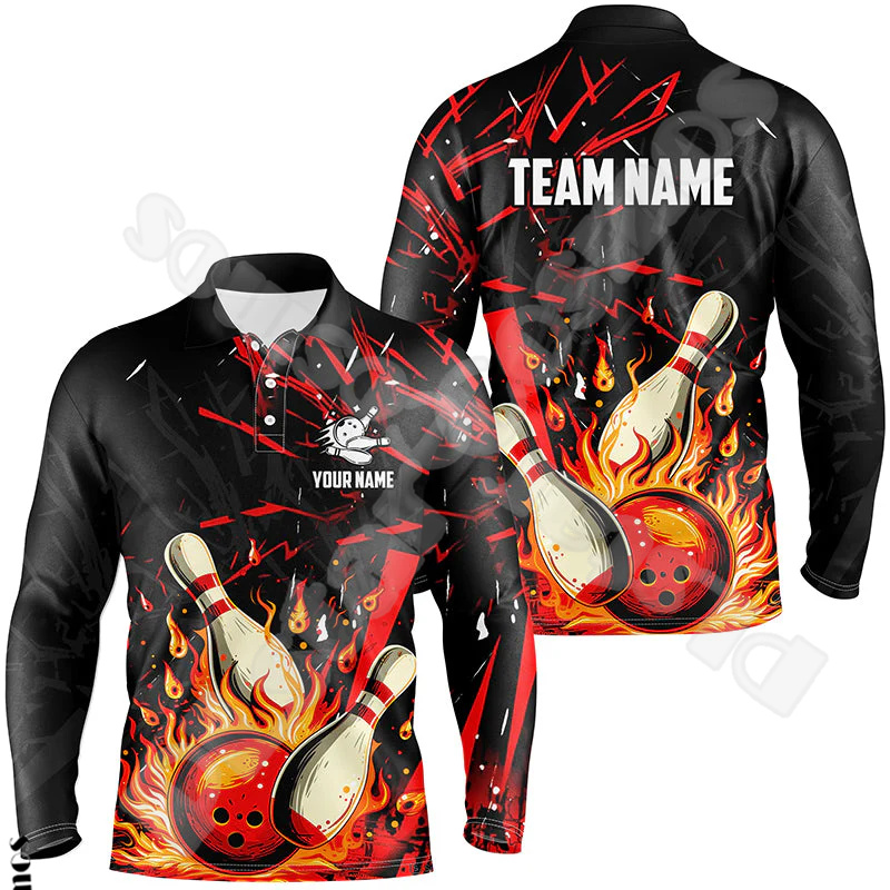 Custom Name Strike Bowling Pla - Short Sleeve Bowling Shirt Retro recension och pris