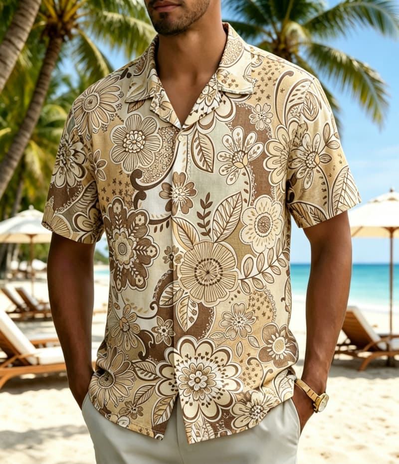 Men's Vintage Boho Tropical Fl - Vintage Hawaiian Floral Shirt recension och pris