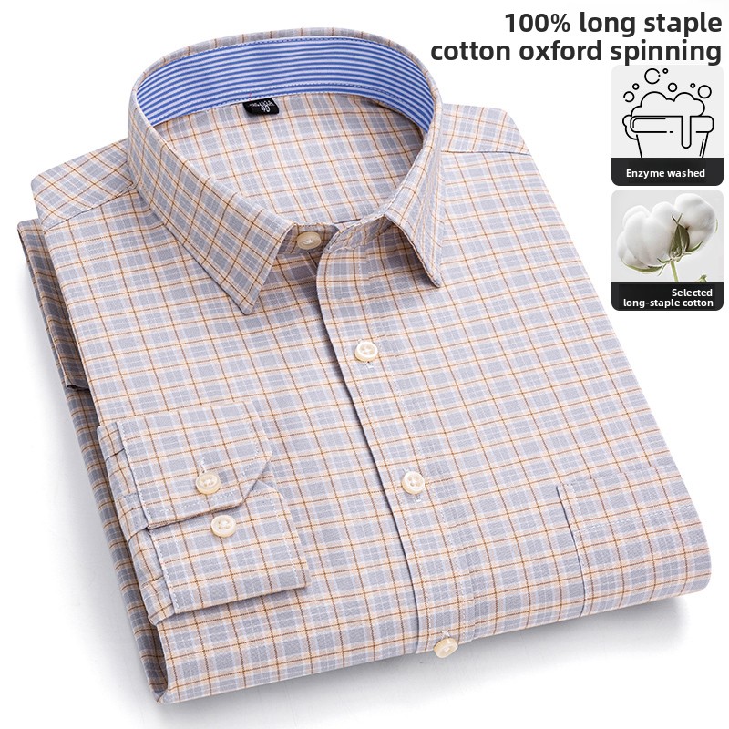 Pure Cotton High Quality Busin - Oxford Cotton Casual Shirt Business recension och pris