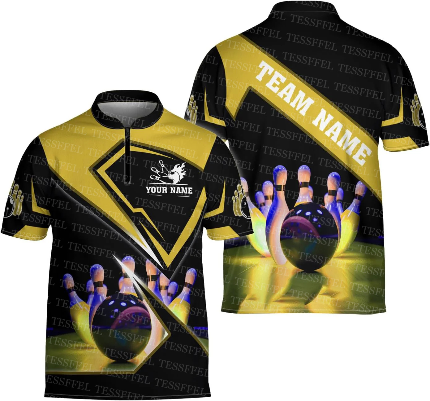 Custom Name Graffiti Flame Str - Short Sleeve Bowling Shirt Retro recension och pris