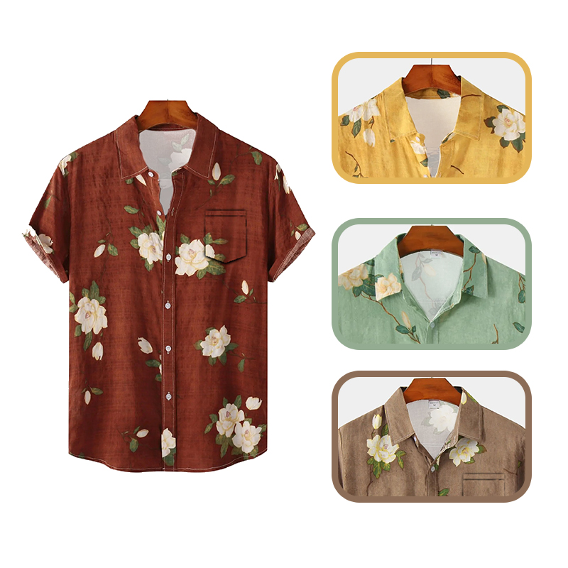 Men Hawaiian Style Short Sleev - Vintage Hawaiian Floral Shirt recension och pris