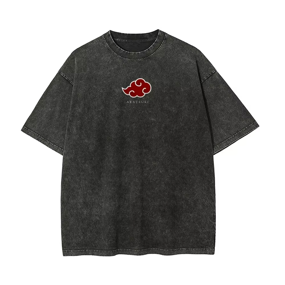 NEW Naruto Itachi Uchiha T Shi - Acid Wash Vintage Graphic T Shirt recension och pris