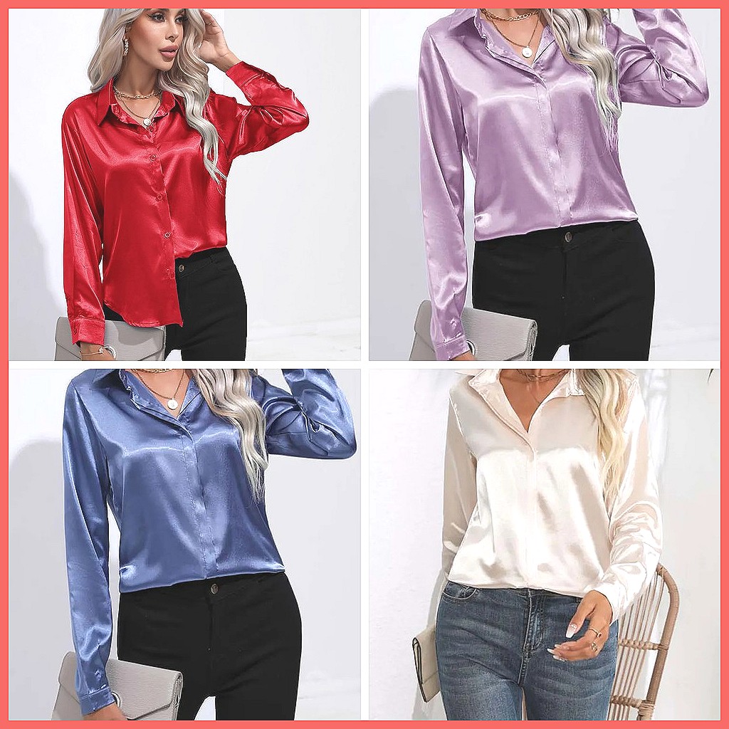 2025 Spring Summer Satin Shirt - Shirts recension och pris
