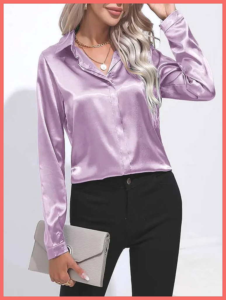 2025 Spring Summer Satin Shirt - Shirts recension och pris