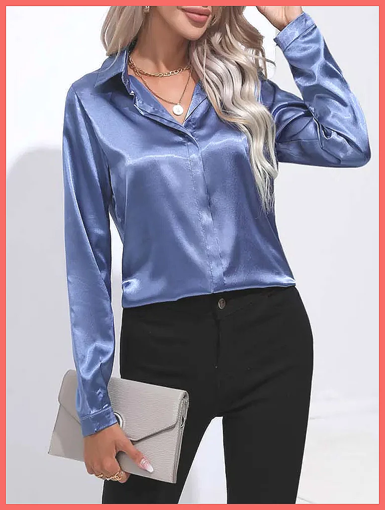 2025 Spring Summer Satin Shirt - Shirts recension och pris