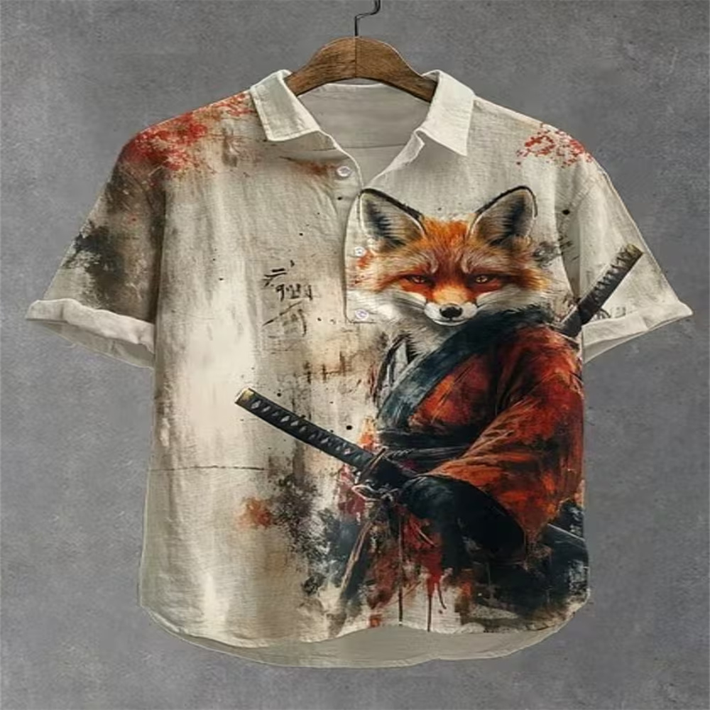 Men's Short Sleeve Polo Shirt  - Vintage Hawaiian Floral Shirt recension och pris