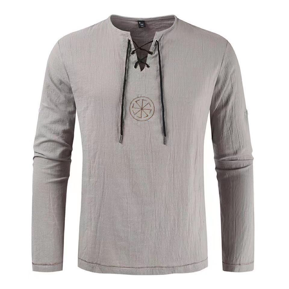 Men's Viking Vegvisir Tunic Me - Mens Linen Shirt Long Sleeve recension och pris