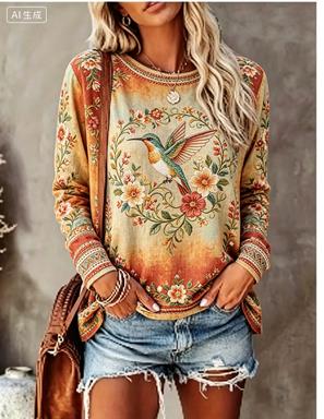 Women Long Sleeve T‑Shirt Vint - T-Shirts recension och pris