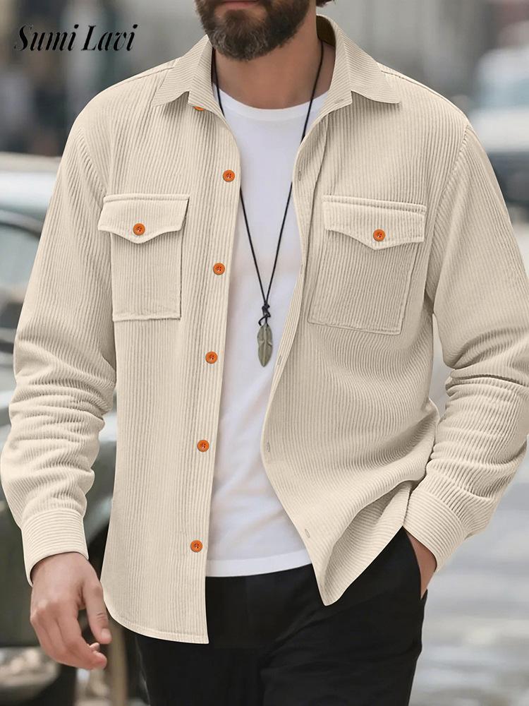 Casual Men's Corduroy Shirt Ja - Corduroy Button Up Shirt Men recension och pris