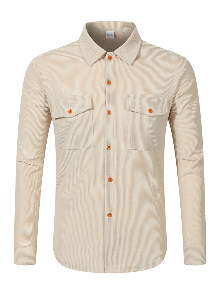 Casual Men's Corduroy Shirt Ja - Corduroy Button Up Shirt Men recension och pris
