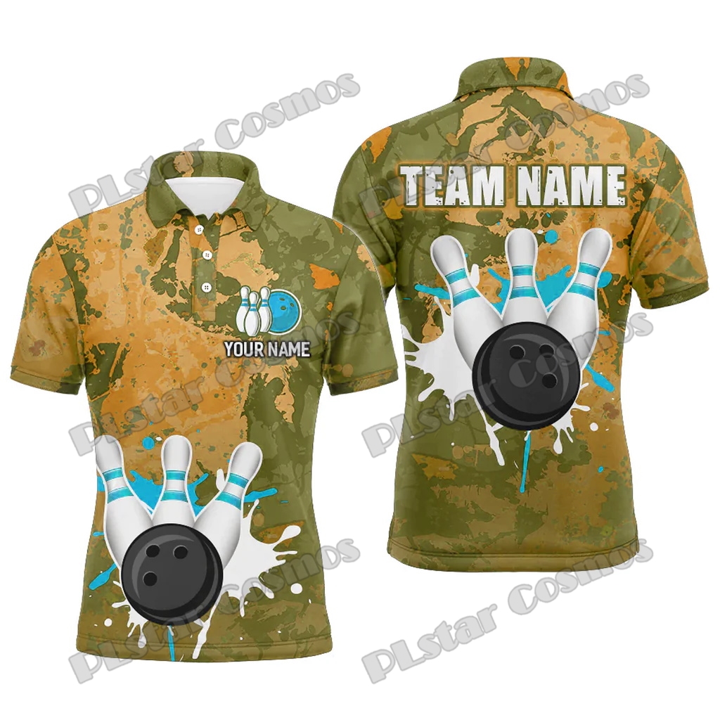 Retro Bowling Water Milk Multi - Short Sleeve Bowling Shirt Retro recension och pris