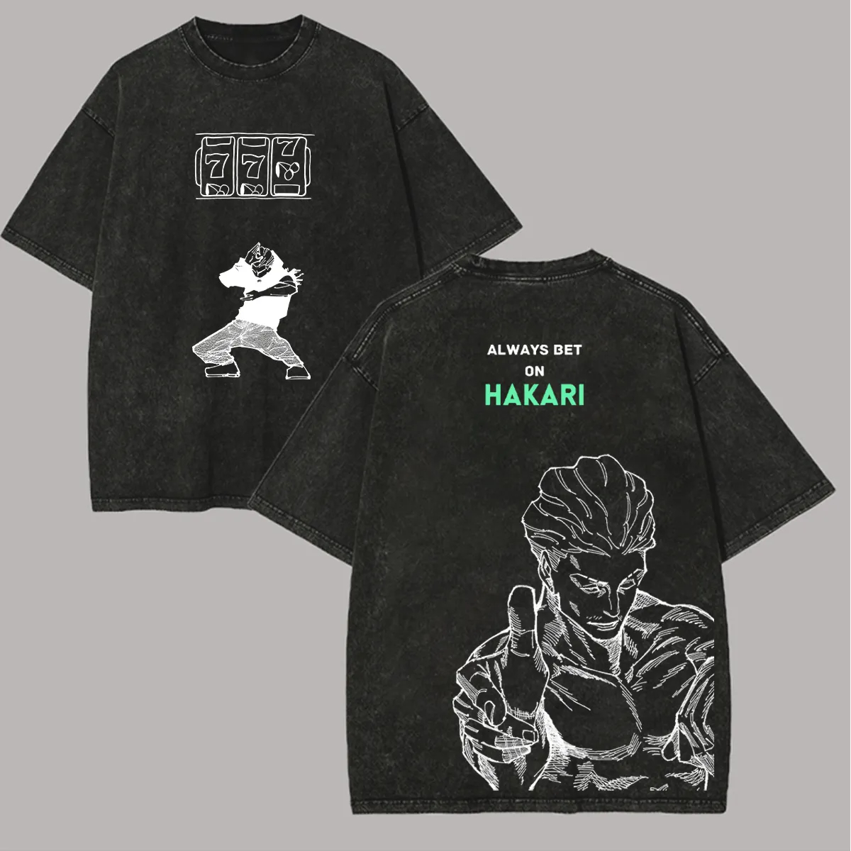 Jujutsu Kaisen Hakari T Shirt  - Acid Wash Vintage Graphic T Shirt recension och pris