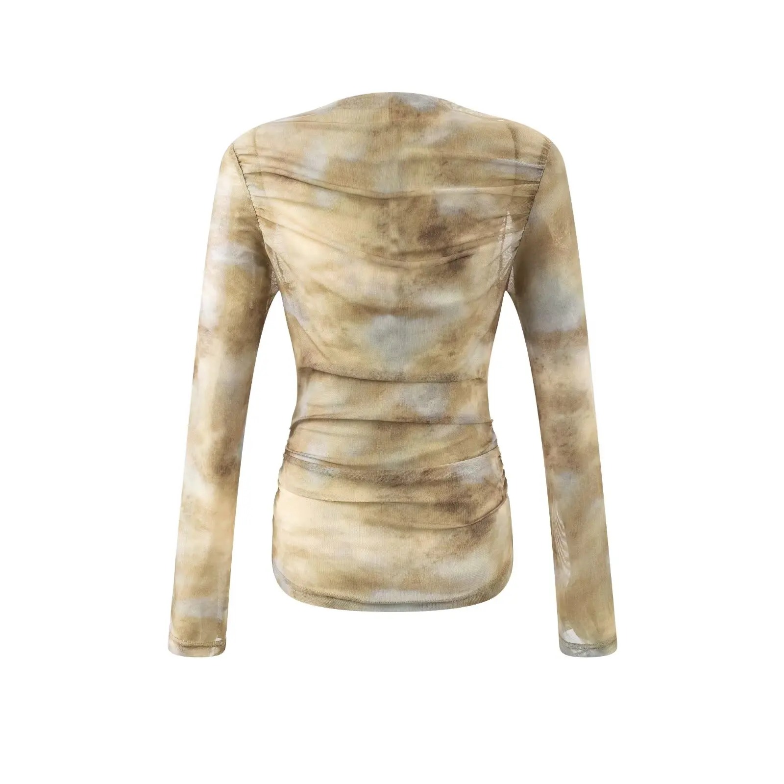 2025 Sexy Tie-Dye Print Ruched - T-Shirts recension och pris