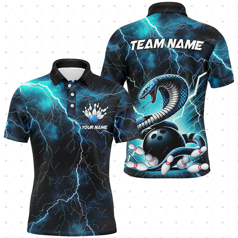 Custom Name Bowling Skull Flam - Short Sleeve Bowling Shirt Retro recension och pris
