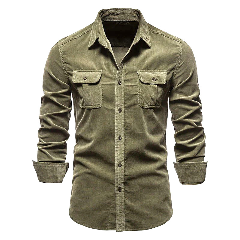 Men's New Corduroy Shirt Cotto - Corduroy Button Up Shirt Men recension och pris