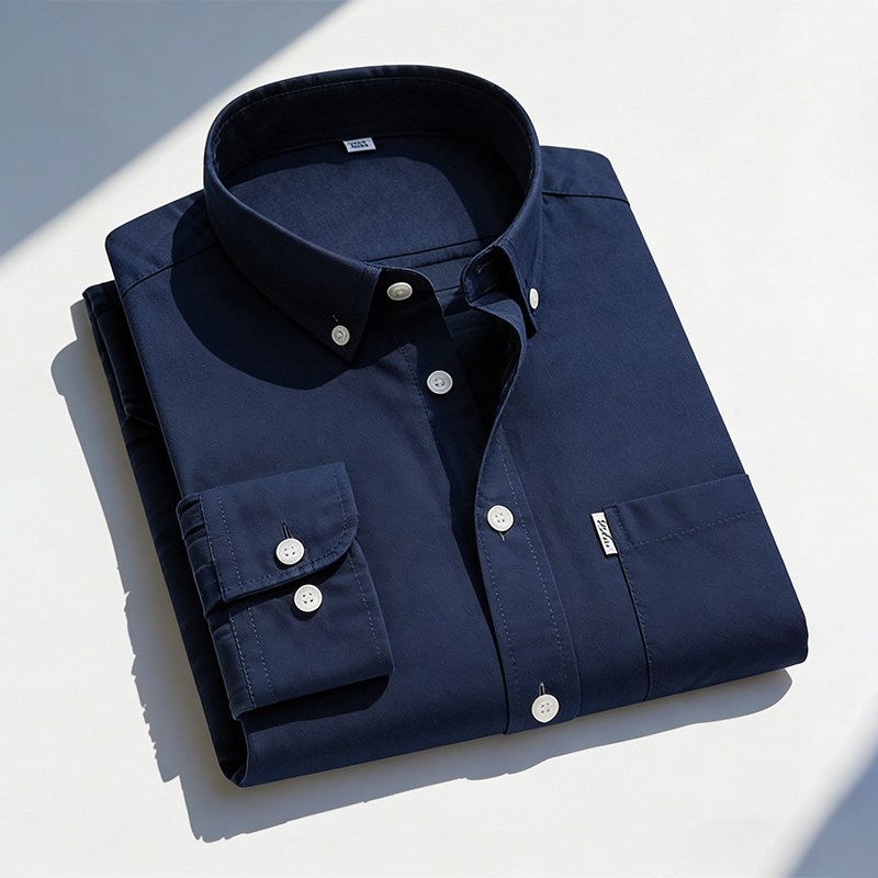 Men's Pure Cotton Oxford Solid - Oxford Cotton Casual Shirt Business recension och pris
