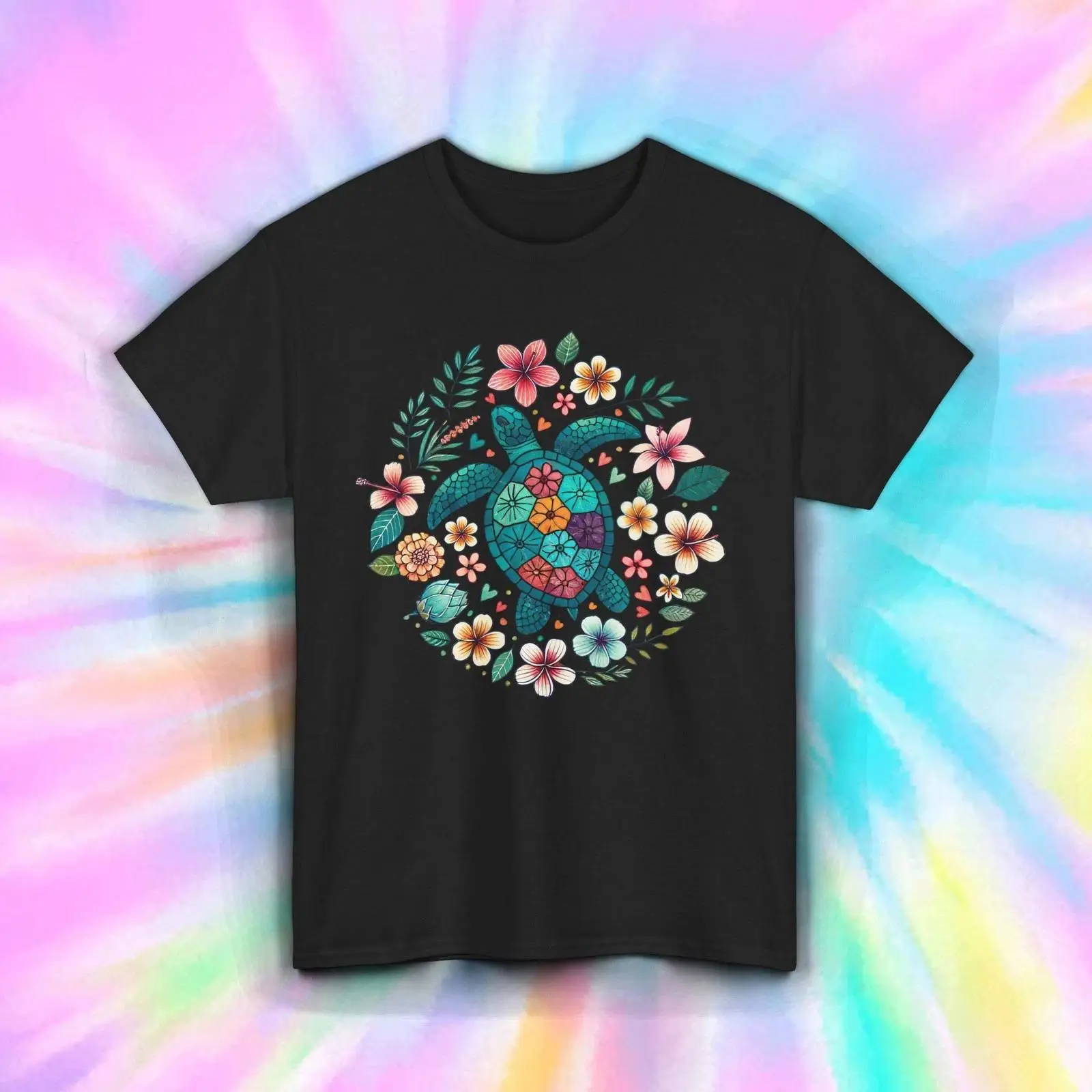 Floral Turtle T Shirt Mandala  - Vintage Hawaiian Floral Shirt recension och pris