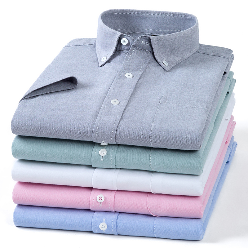 Summer High Quality 100% Cotto - Oxford Cotton Casual Shirt Business recension och pris
