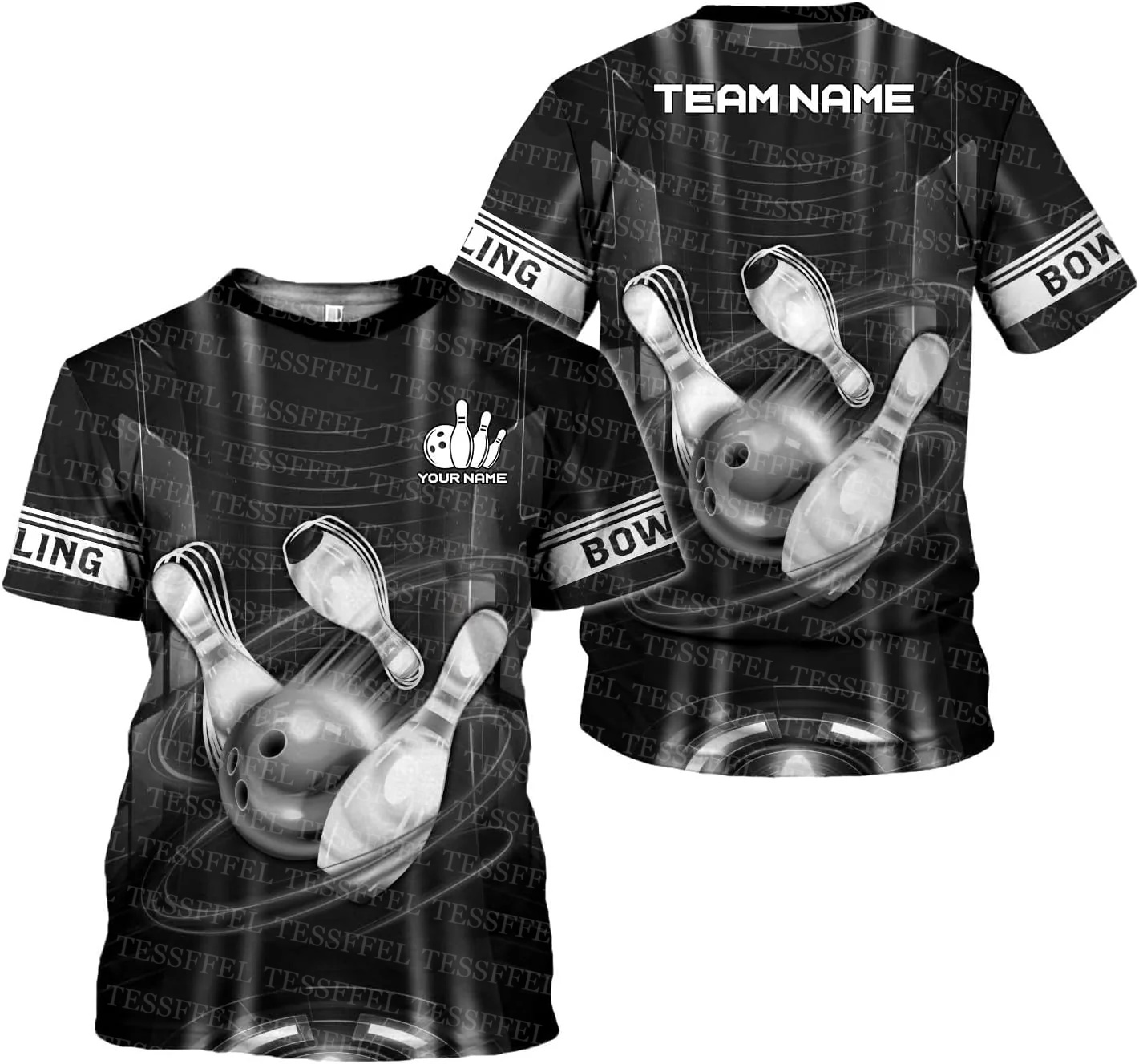 Custom Name Graffiti Flame Str - Short Sleeve Bowling Shirt Retro recension och pris