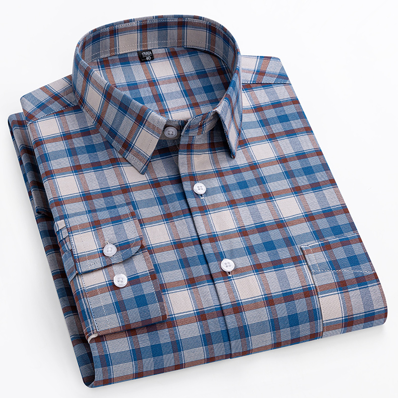 New 11XL 10XL Extra large men' - Oxford Cotton Casual Shirt Business recension och pris