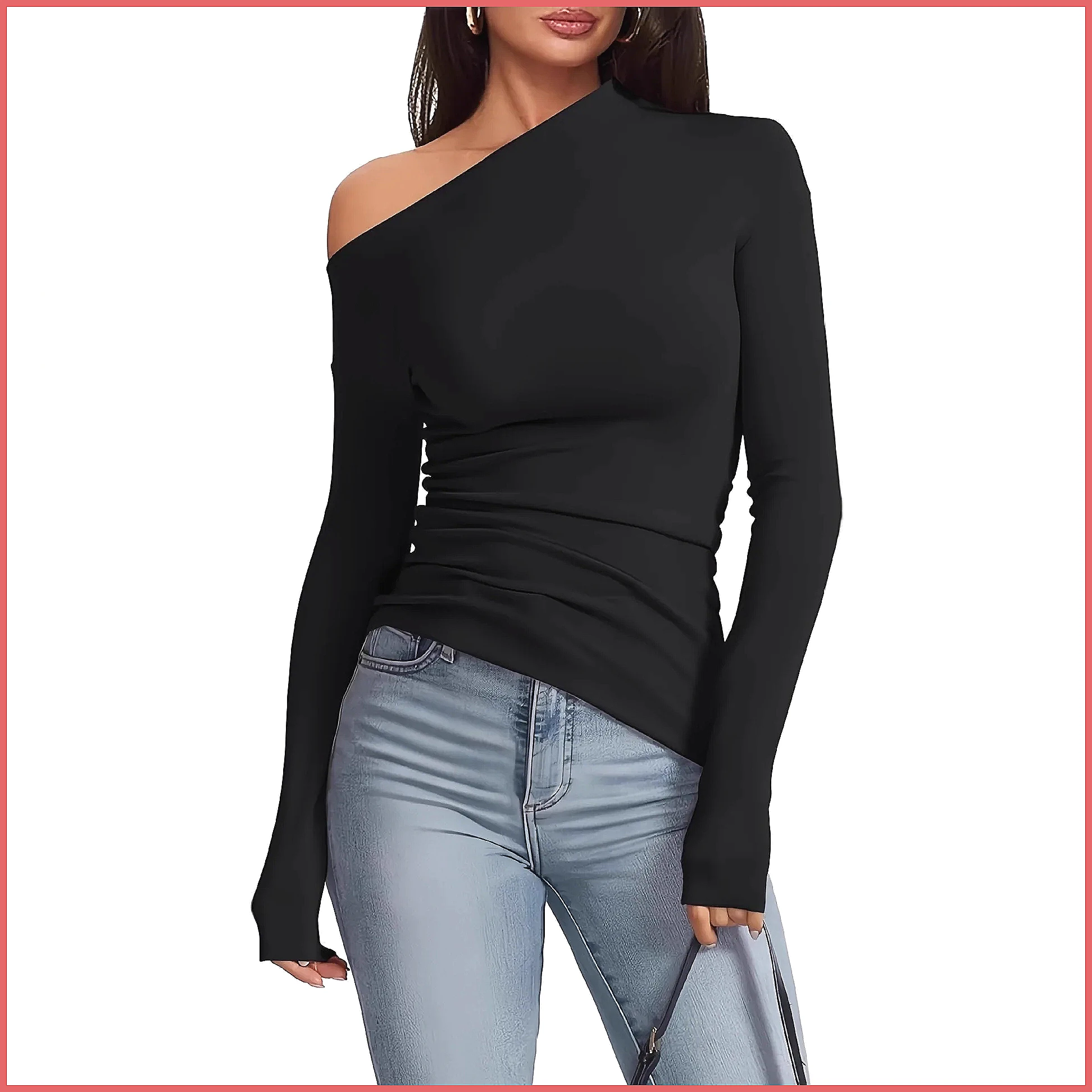 Off-Shoulder Long Sleeve T-Shi - T-Shirts recension och pris
