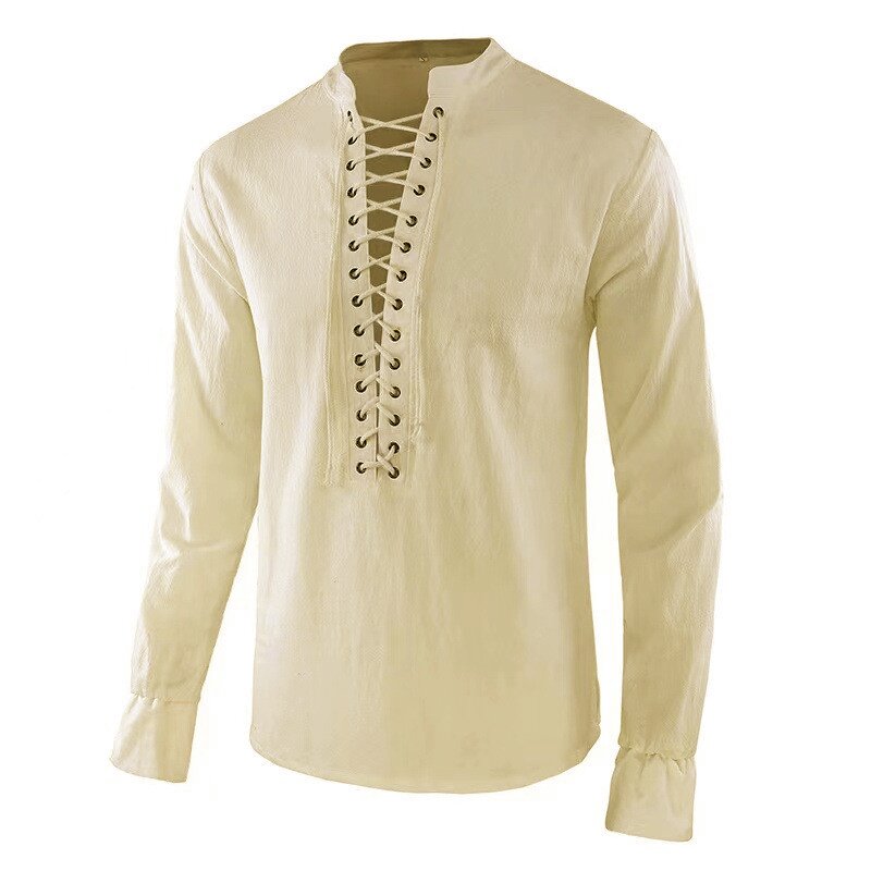 Men's Renaissance Shirt Pirate - Mens Linen Shirt Long Sleeve recension och pris